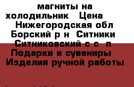 магниты на холодильник › Цена ­ 150 - Нижегородская обл., Борский р-н, Ситники (Ситниковский с/с) п. Подарки и сувениры » Изделия ручной работы   